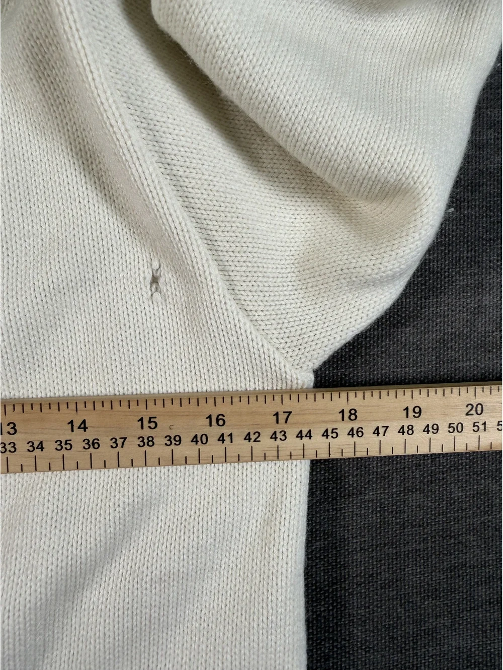Vintage Cream Knit Cardigan Sweater with Pockets
